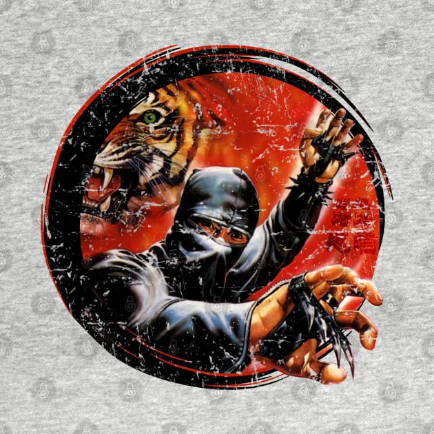 Tiger Ninja Strike Kung Fu Vintage by 8 Fists of Tees